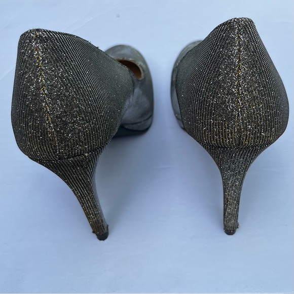 Gold Sparkly High Heel Shoes by Fioni NIGHT - Size 9 - Picture 2 of 7